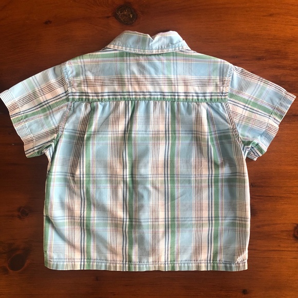 Baby Gap Multi-Plaid Short Sleeve Button Down Shirt - Picture 2 of 7